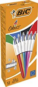 Amazon Bic 4 colores Shine Bolígrafo retráctil punta media 0