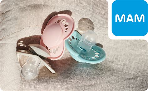 Chupeta Mam 0 A 6 Meses - MAM Chupeta Mom & Dad para Meninas 0-6 Meses, Rosa/Branco | Amazon.com.br