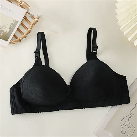 ALLLIST Bras For Women Push Up Wireless Plus Size Plunge Black Solid Bralette Women Lingerie