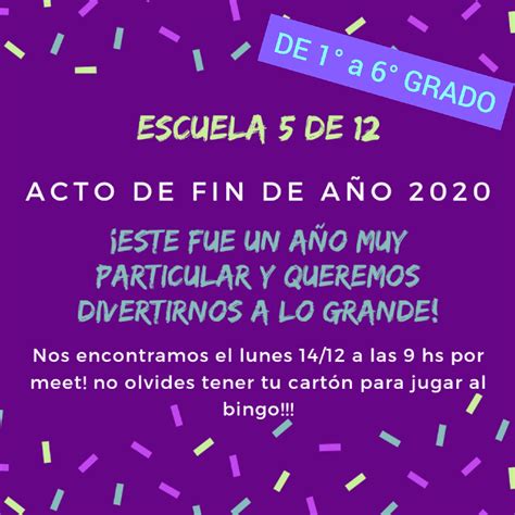 Escuela Nº 5 DE 12: Acto de fin de curso