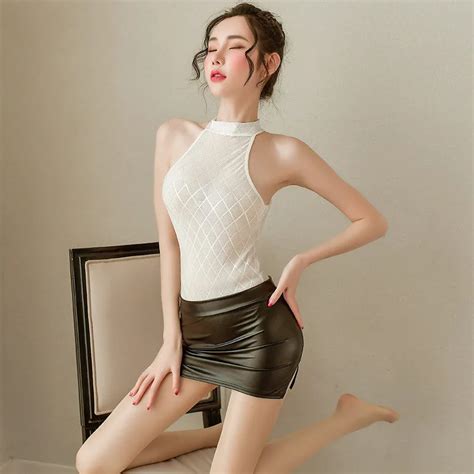 Sexy Set Lingerie Uniforme Temptation Invisible Zipper Free Pour D Coller Le Secr Taire De