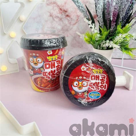 Рисовые токпокки 120г ПоророТтеокбокки с ОСТРЫМ ВКУСОМ соус ЧИЛИ стакан ...