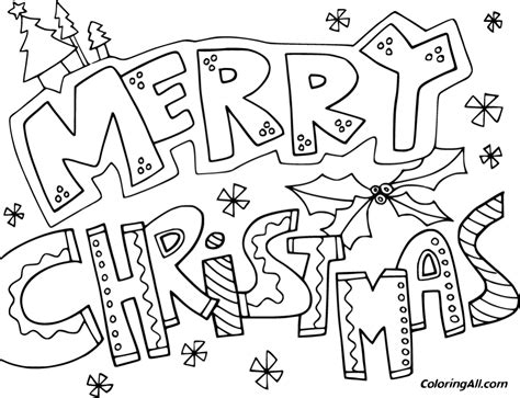 Free Merry Christmas Coloring Printable Pages - SienafvFields