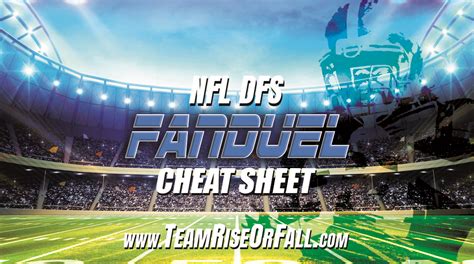 Nfl Dfs Cheat Sheet Printable Templates Free