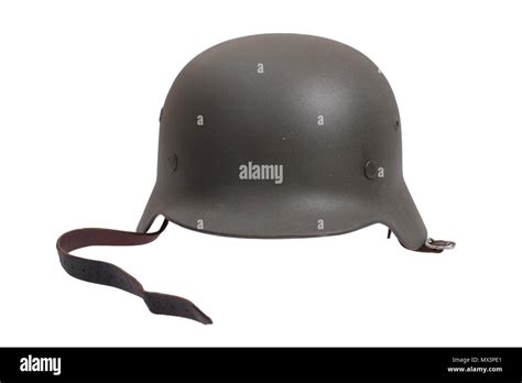 German Army Helmet World War Ii Period Isolated On A White Background