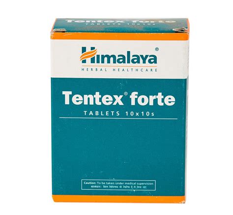 Для мужского здоровья Тентекс Форте, Himalaya, упак 10 пластин по 10 ...
