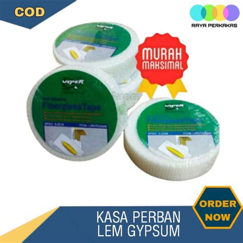 Jual Lakban Kasa Lem Perban Gypsum Fiberglass Perban Plafon Gipsum