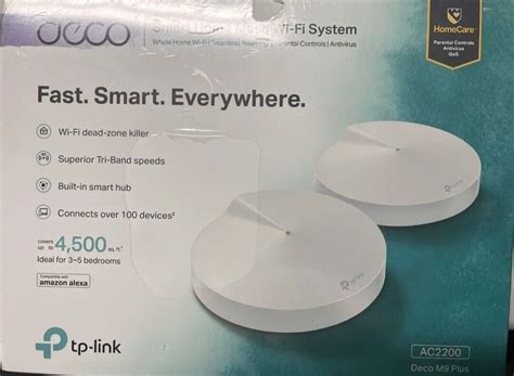 Used TP-Link Deco M9 Plus Smart Home Mesh Wi-Fi System - Pack of 2 ...