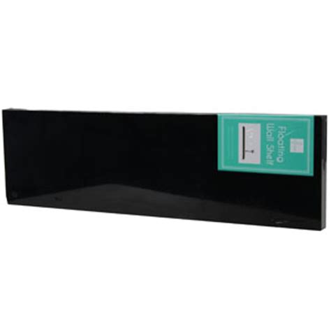 Floating Wall Shelf: Black Gloss Finish | Home Bargains