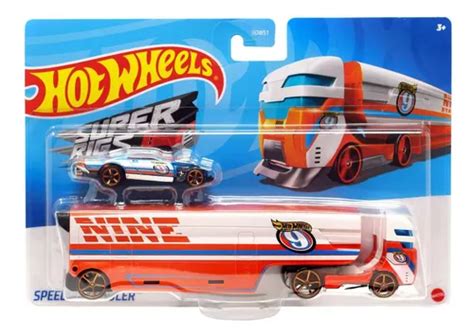 Hot Wheels Caminh O Super Rigs Speedway Hauler Carreta Nine