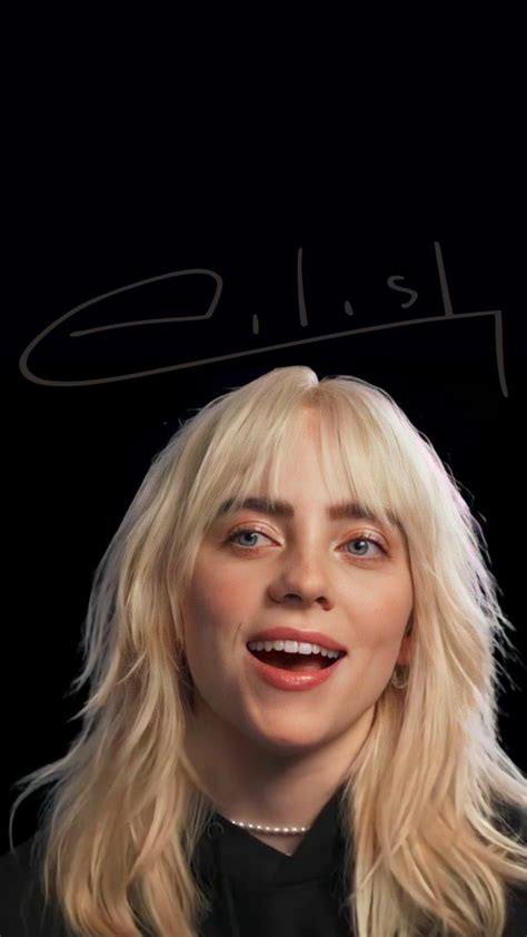 Billie Eilish Blonde Smile Signature Wallpaper Billie Billie Eilish Katrina Kaif Hot Pics