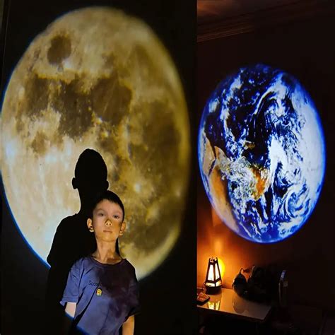 Led Lamp Moon Earth Projection Star Projector Planet Temu