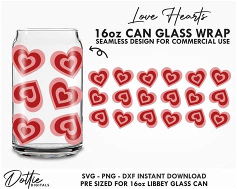 Dottie Digitals Love Tic Tac Toe Glass Can Wrap Svg Png Dxf Cutfile