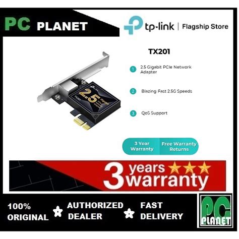 tp link tx  gigabit pcie network adapter shopee malaysia