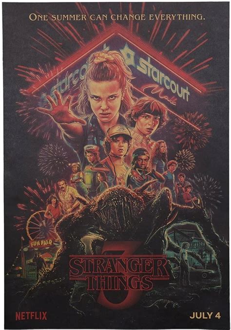 PLAKAT Z SERIALU STRANGER THINGS 3 NETFLIX 50x35cm 10248975515