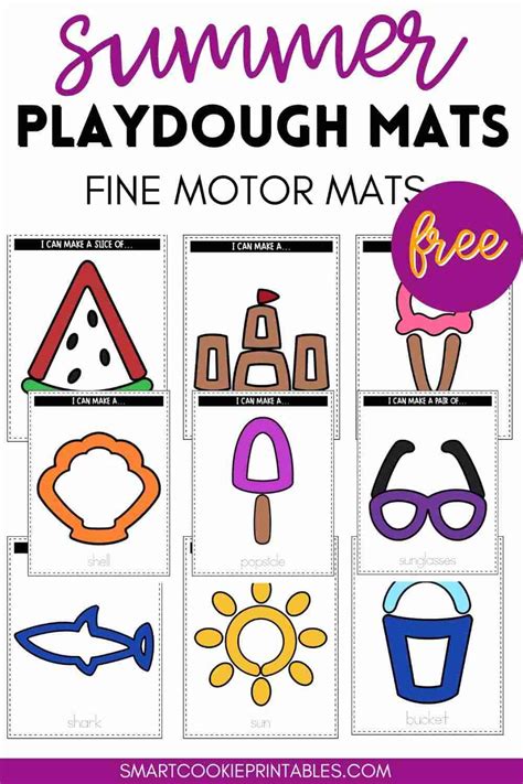 9 Free Printable Summer Activity Playdough Mats Smart Cookie Printables