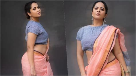 anasuya bharadwaj latest hot photos goes viral on social media ʼಪಷಪʼ ಲಡ ವಲನ ಸರಯ
