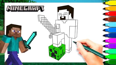 Minecraft Colouring Pages Steve Infoupdate Org