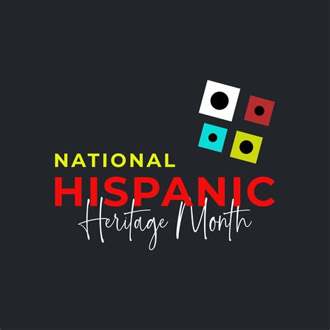 Hispanic heritage month. Abstract logo design in retro style, geometry ...