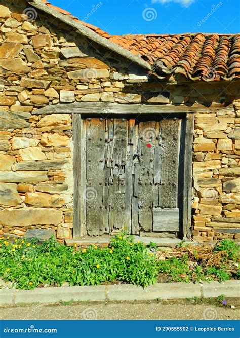 Ancient Door of Wood in Rural Village Arriera Stock Photo - Image of