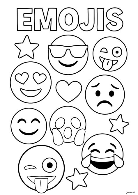 emoji coloring pages