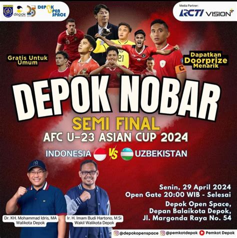 Depok Gelar Nobar Semifinal Piala Asia U Indonesia Vs Uzbekistan