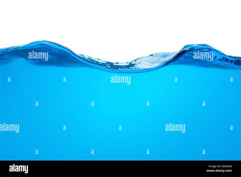 Blue Water Wave Isolated On White Stock Photo Alamy