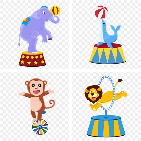 Baby Circus Animals Clipart