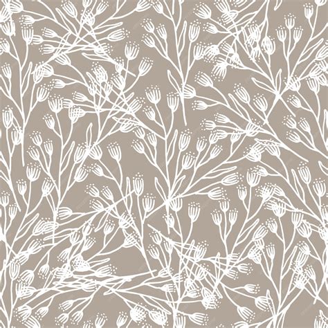 Light Brown Floral Wallpaper