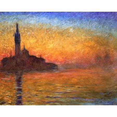 Claude Monet - Sunset in Venice - Walmart.com