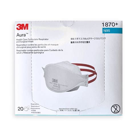 3M™ N95 Aura 1870+ Hospital Grade Respirator Headband - Box of 20