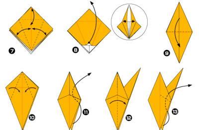 Урок-схема оригами клён из бумаги