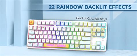 Magic Refiner Ak Gaming Keyboard Rainbow Led Backlit Hot Swappable Blue Switch Pbt Keycap