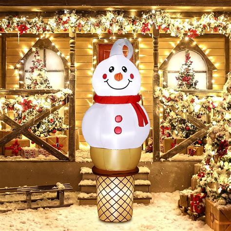 Amazon BLOOMWIN Christmas Inflatables Snowman 6ft Snowman