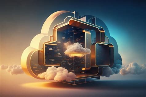 Premium Photo Cloud Computing Technology Concept Futuristic Ai Generate