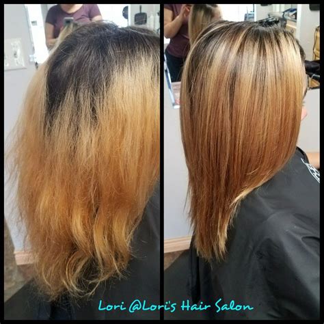 Muted Transition Dark Roots To Blonde Hair
