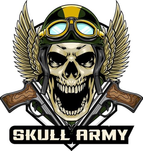 Premium Vector Vector Illustration Of Military Skull With Premium