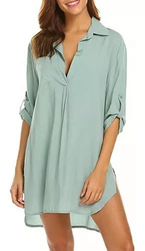 Mujer Traje De Playa Ba O Cover Up Bikini Cuello V Blusas Mercadolibre