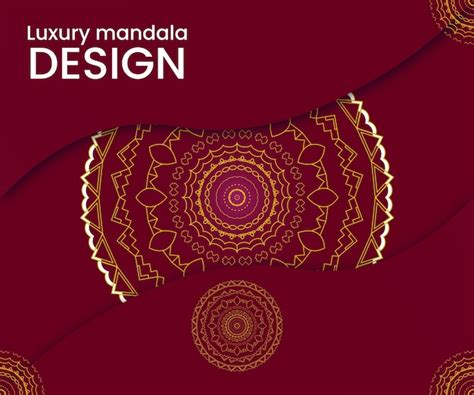 Fundo De Mandala Dourada Vetorial Estilo Luxuoso Vetor Premium