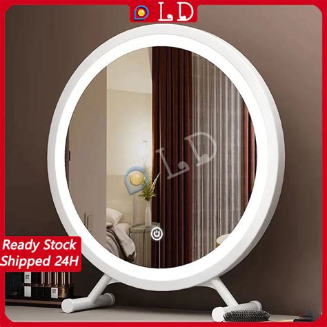 Jual Cod Minimalis Cermin Makeup Cermin Rias Bulat 3040cm Cermin Rias Lampu Cermin Dengan