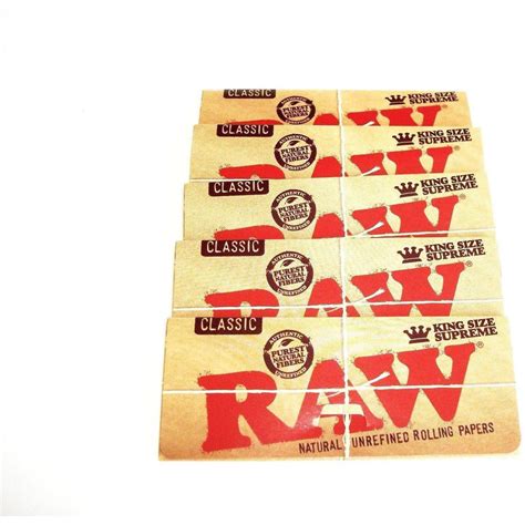 Raw Classic Rolling Papers King Size 5 Pack Kings Pipes