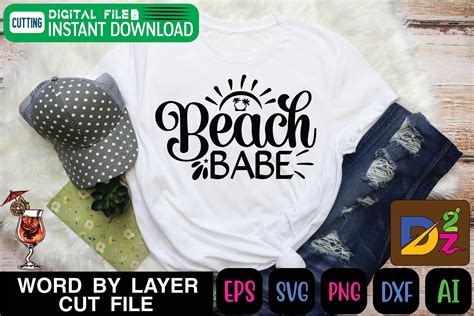 Beach Babe Svg Graphic By Crativefonts Creative Fabrica