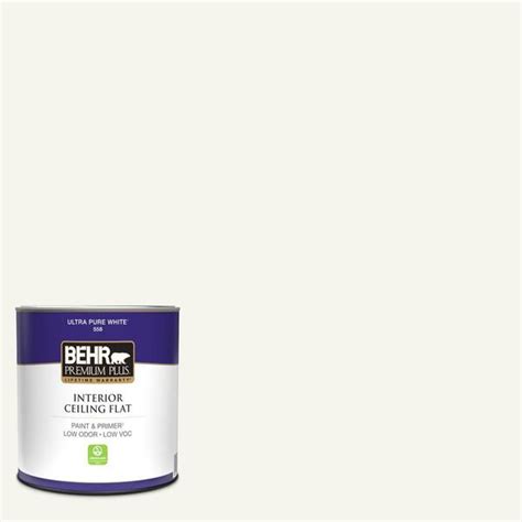 Behr Premium Plus Qt Polar Bear Ceiling Flat Interior Paint