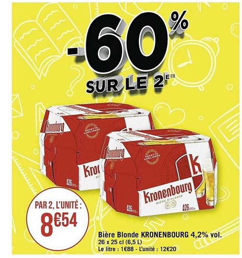 Promo Bière Blonde Kronenbourg 4 2 Vol chez Supermarchés iCatalogue fr