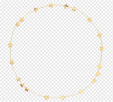 Borda Decorativa Circular Tridimensional De Estrela Dourada Moldura