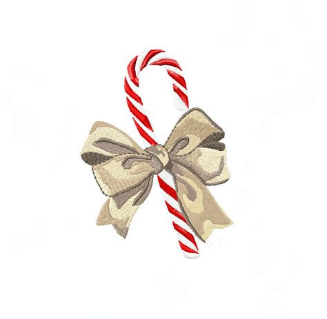 Candy Cane Bow Embroidery Design Herrington Design