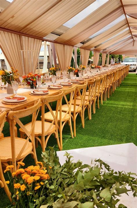 Orange And Nude Set Up In African Inspired Wedding African Traditional Wedding