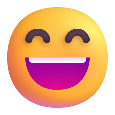 😄 Cara Sonriendo Con Ojos Sonrientes En Microsoft 3d Fluent 151
