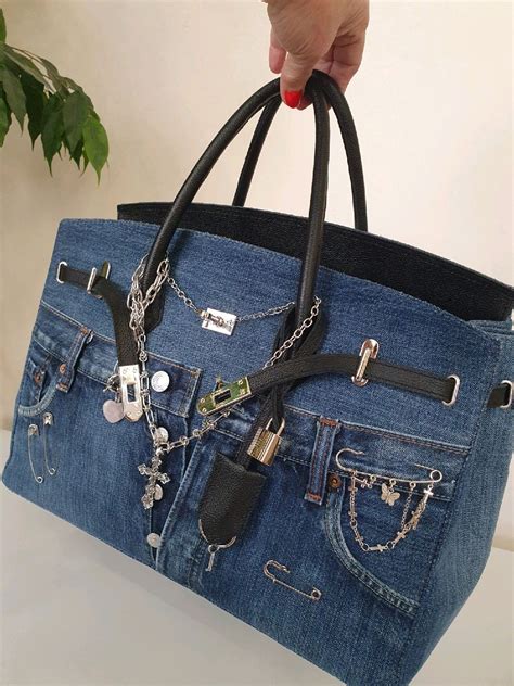 Джинсовая сумка a'la Birkin 40 из джинсов Levi's купить в интернет ...