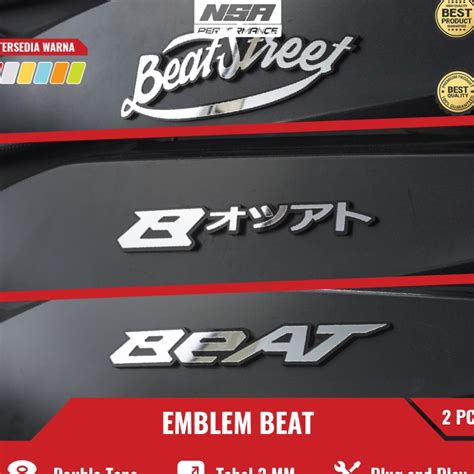 Jual Stok Baru 2PCS EMBLEM BEAT TIMBUL LOGO BEAT JAPAN BUKAN STIKER